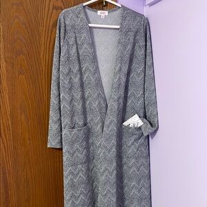 Lularoe NWT Silver Glitter Elegant Series Medium Sarah